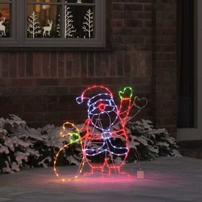 VIDAXL Luce Babbo Natale Multicolore 58.5 X 60 X 1.3 Cm Ferro VIDAXL Luce Babbo Natale Multicolore 58.5 X 60 X 1.3 Cm Ferro