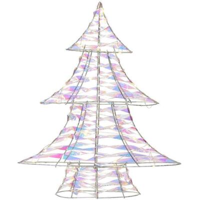 LUMINEO Albero Di Natale Iridescente - 30 Led Bianco Caldi - 40 Cm LUMINEO Albero Di Natale Iridescente - 30 Led Bianco Caldi - 40 Cm