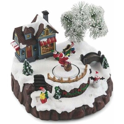GALILEO Villaggio Natale Con Musica E Luci Babbo Natale 21x18,5x16 Cm GALILEO Villaggio Natale Con Musica E Luci Babbo Natale 21x18,5x16 Cm