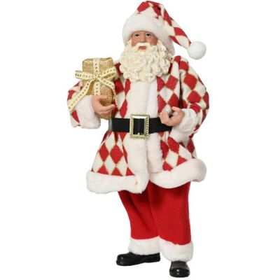 Kaemingk Babbo Natale Decorativo Con Pacco Oro 24x14x38 Cm Kaemingk Babbo Natale Decorativo Con Pacco Oro 24x14x38 Cm