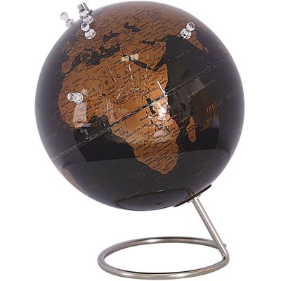 BELIANI Mappamondo In Plastica Nero E Rame Supporto Acciaio Inossidabile E Magneti BELIANI Mappamondo In Plastica Nero E Rame Supporto Acciaio Inossidabile E Magneti
