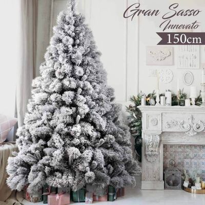 Bakaji Gran Sasso - 150 cm - 539 rami - Effetto neve - Albero di Natale Bakaji Gran Sasso - 150 cm - 539 rami - Effetto neve - Albero di Natale