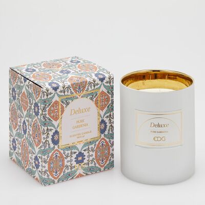 EDG Enzo De Gasperi Candela Deluxe Con Profumo H 18 Cm D 15 Cm Pure Gardenia Scatola Regalo EDG Enzo De Gasperi Candela Deluxe Con Profumo H 18 Cm D 15 Cm Pure Gardenia Scatola Regalo