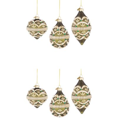 BIZZOTTO Pendaglio Natalizio Verde Oro Vetro 3 Assortimenti Prezzo Caduno Scegliere Verse BIZZOTTO Pendaglio Natalizio Verde Oro Vetro 3 Assortimenti Prezzo Caduno Scegliere Verse