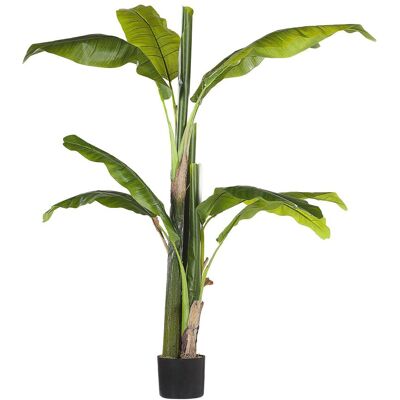 BELIANI Accessorio Decorativo Per Interni Pianta Finta In Materiale Sintetico 140 Cm Banana Tree BELIANI Accessorio Decorativo Per Interni Pianta Finta In Materiale Sintetico 140 Cm Banana Tree