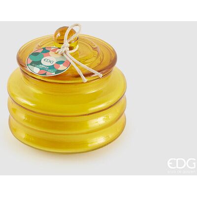 EDG Enzo De Gasperi Candela Circle Con Profumo H 9,5 Cm D 9,5 Cm Bomboniera Vetro Amber EDG Enzo De Gasperi Candela Circle Con Profumo H 9,5 Cm D 9,5 Cm Bomboniera Vetro Amber