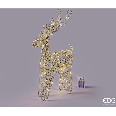EDG Enzo De Gasperi Renna Di Natale Intreccio Gold 50 Microled A Batteria Ip20 27x13xh50 Cm – Decorazione Luminosa EDG Enzo De Gasperi Renna Di Natale Intreccio Gold 50 Microled A Batteria Ip20 27x13xh50 Cm – Decorazione Luminosa