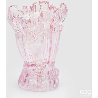 EDG Enzo De Gasperi Vaso Tulipano H 30 Cm D 22 Cm Vetro Scatola Bianca Pink EDG Enzo De Gasperi Vaso Tulipano H 30 Cm D 22 Cm Vetro Scatola Bianca Pink