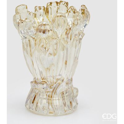 EDG Enzo De Gasperi Vaso Tulipano H 30 Cm D 22 Cm Vetro Scatola Bianca Yellow EDG Enzo De Gasperi Vaso Tulipano H 30 Cm D 22 Cm Vetro Scatola Bianca Yellow