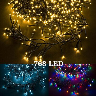 BIZZOTTO Catena Cluster 768 Led Luce Classic 3mm Filo Verde Ip44 0923030 BIZZOTTO Catena Cluster 768 Led Luce Classic 3mm Filo Verde Ip44 0923030