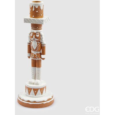 EDG Enzo De Gasperi Portacandela Natale Soldatino Marzapane H 31 Cm D 11 Cm Hazelnut EDG Enzo De Gasperi Portacandela Natale Soldatino Marzapane H 31 Cm D 11 Cm Hazelnut