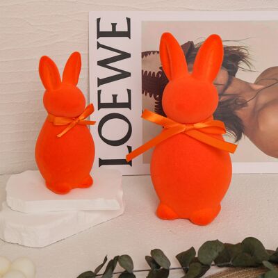 AULEDIO Decorazione Pasqua Interni – Set Conigli Tavola & Festa Arancione 14x6.5x7cm AULEDIO Decorazione Pasqua Interni – Set Conigli Tavola & Festa Arancione 14x6.5x7cm