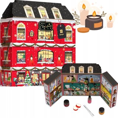 OEM Hiskin Calendario Dell'avvento Buon Natale, Candele, Diffusore, Fiammiferi Tenement House OEM Hiskin Calendario Dell'avvento Buon Natale, Candele, Diffusore, Fiammiferi Tenement House