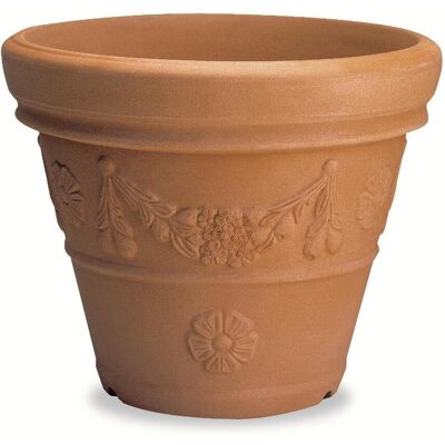 ELBI Vaso Resina Conico Festonato Cm. 30 Anticato ELBI Vaso Resina Conico Festonato Cm. 30 Anticato
