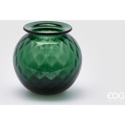 EDG Enzo De Gasperi Vaso Opium Vetro H 14 Cm D 15 Cm Dark Green EDG Enzo De Gasperi Vaso Opium Vetro H 14 Cm D 15 Cm Dark Green