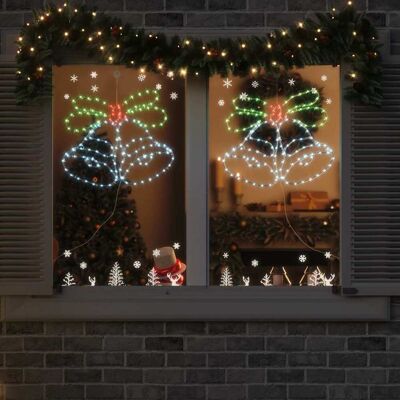 VIDAXL Campana Di Natale Con 144 Led Multicolore 57 X 47,5 Cm Pvc VIDAXL Campana Di Natale Con 144 Led Multicolore 57 X 47,5 Cm Pvc
