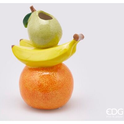 EDG Enzo De Gasperi Vaso Fruttamix H 22 X 15 X 12 Arancia Banane Pera EDG Enzo De Gasperi Vaso Fruttamix H 22 X 15 X 12 Arancia Banane Pera
