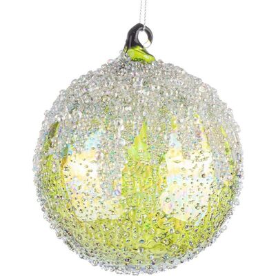 BIZZOTTO Pallina "wink" Per Albero Di Natale Verde Brillantinata In Vetro Diametro Da 10 Cm Set Da 4 Pz BIZZOTTO Pallina "wink" Per Albero Di Natale Verde Brillantinata In Vetro Diametro Da 10 Cm Set Da 4 Pz