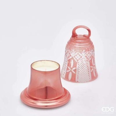 EDG Enzo De Gasperi Candela Campana H 18 Cm D 13 Cm Pink EDG Enzo De Gasperi Candela Campana H 18 Cm D 13 Cm Pink