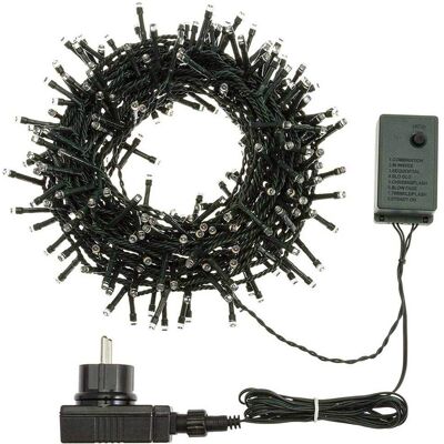 BAKAJI Catena Luminosa 300 Led Bianco Freddo Uso Interno Esterno Con Controller 8 Funz. BAKAJI Catena Luminosa 300 Led Bianco Freddo Uso Interno Esterno Con Controller 8 Funz.
