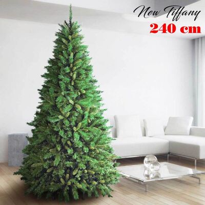 BAKAJI Albero Di Natale 240cm New Tiffany Super Folto 1516 Rami Pino Verde Base A Croce BAKAJI Albero Di Natale 240cm New Tiffany Super Folto 1516 Rami Pino Verde Base A Croce
