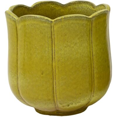 Kaemingk Portavaso Blossom D.42xh42,5cm Giallo Terracotta Kaemingk Portavaso Blossom D.42xh42,5cm Giallo Terracotta