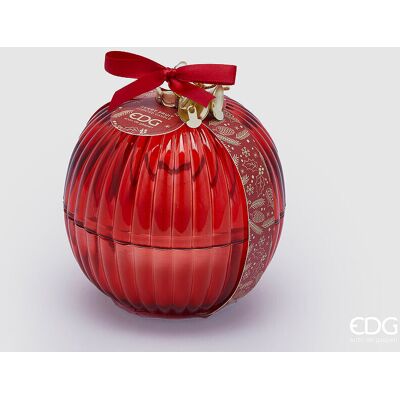EDG Enzo De Gasperi Candela Natale Sfera Con Vetro H 11,5 Cm D 11 Cm Berry Fruit EDG Enzo De Gasperi Candela Natale Sfera Con Vetro H 11,5 Cm D 11 Cm Berry Fruit
