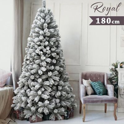 BAKAJI - Albero Di Natale Innevato Royal 180cm 655 Rami Super Folto Effetto Neve Reale BAKAJI - Albero Di Natale Innevato Royal 180cm 655 Rami Super Folto Effetto Neve Reale