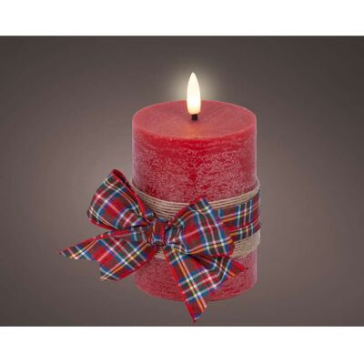 LUMINEO Candela Led Rossa - Atmosfera Calda E Sicura - 7,5x13 Cm LUMINEO Candela Led Rossa - Atmosfera Calda E Sicura - 7,5x13 Cm