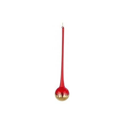 BIZZOTTO Pendaglio Natalizio A Bolla In Vetro Rosso Oro Paint BIZZOTTO Pendaglio Natalizio A Bolla In Vetro Rosso Oro Paint