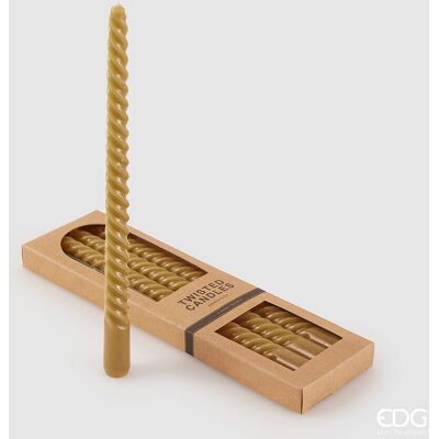 EDG Enzo De Gasperi Candela Stelo Twist H 30 Cm Cf 4 Pz Amber EDG Enzo De Gasperi Candela Stelo Twist H 30 Cm Cf 4 Pz Amber
