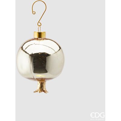 EDG Enzo De Gasperi Decorazione Natale Melograno Vetro D 8 Cm Gold 1 Pz EDG Enzo De Gasperi Decorazione Natale Melograno Vetro D 8 Cm Gold 1 Pz