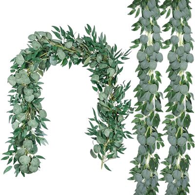 Neptune Ghirlanda Di Eucalipto Artificiale Da 2 Pezzi, Ghirlanda Di Eucalipto, Lunghezza Singola 200 Cm, Eucalipto Artificiale Per Decorazione Arco Nuziale, Decorazione Da Parete Per Matrimonio In Giardino Pe Neptune Ghirlanda Di Eucalipto Artificiale Da 2 Pezzi, Ghirlanda Di Eucalipto, Lunghezza Singola 200 Cm, Eucalipto Artificiale Per Decorazione Arco Nuziale, Decorazione Da Parete Per Matrimonio In Giardino Pe