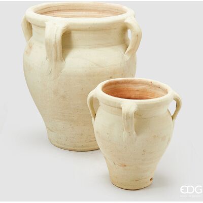 EDG Enzo De Gasperi Set 2 Pz Vaso Terracotta Anfora Con Manico H 70 Cm H 45 Cm Rust Waterproof EDG Enzo De Gasperi Set 2 Pz Vaso Terracotta Anfora Con Manico H 70 Cm H 45 Cm Rust Waterproof
