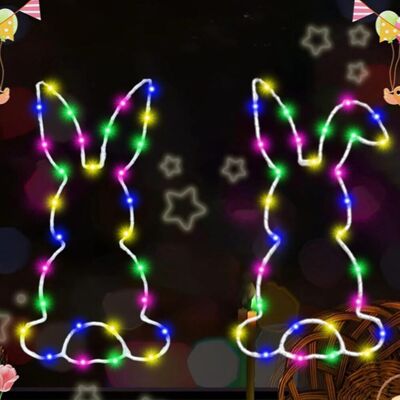 AULEDIO Luci Led Pasqua – Coniglio Decorazione Finestra Interno & Esterno C AULEDIO Luci Led Pasqua – Coniglio Decorazione Finestra Interno & Esterno C