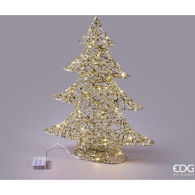 EDG Enzo De Gasperi Albero Di Natale Led Intreccio 60 Microled H 60 Cm L 48 Cm L 11 Cm Ip20 Gold EDG Enzo De Gasperi Albero Di Natale Led Intreccio 60 Microled H 60 Cm L 48 Cm L 11 Cm Ip20 Gold