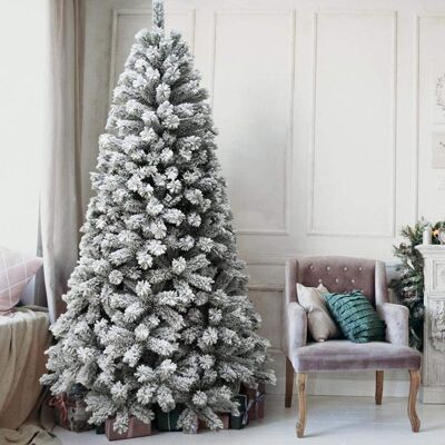 BAKAJI Albero Di Natale Royal Super Folto Pino Verde Innevato Base Croce In Ferro Pieghevole Altissima Qualità Rami Con Neve Facile Montaggio Apertura Ombrello (240 Cm) BAKAJI Albero Di Natale Royal Super Folto Pino Verde Innevato Base Croce In Ferro Pieghevole Altissima Qualità Rami Con Neve Facile Montaggio Apertura Ombrello (240 Cm)