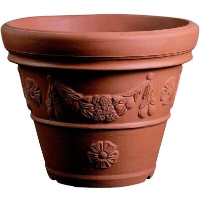 ELBI Vaso Resina Conico Festonato Cm. 45 Terracotta ELBI Vaso Resina Conico Festonato Cm. 45 Terracotta
