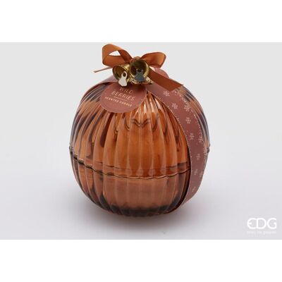 EDG Enzo De Gasperi Candela Natale Sfera Con Vetro H 11,5 Cm D 11 Cm Amber EDG Enzo De Gasperi Candela Natale Sfera Con Vetro H 11,5 Cm D 11 Cm Amber