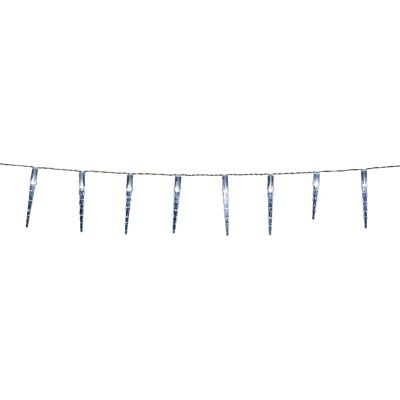 BAKAJI Catena Luci Led 10 Ghiaccioli Acrilico 90 Cm Colore Bianco Freddo BAKAJI Catena Luci Led 10 Ghiaccioli Acrilico 90 Cm Colore Bianco Freddo