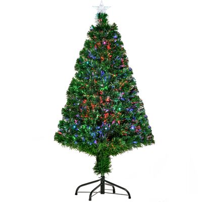HOMCOM Albero Di Natale A Fibre Ottiche 90cm Luminoso Con 12 Led Di 3 Colori HOMCOM Albero Di Natale A Fibre Ottiche 90cm Luminoso Con 12 Led Di 3 Colori