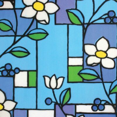 STICKERSLAB - Pellicola Privacy Effetto Colorato A Fiori Per Finestre Vetri Autoadesive Anti-uv Controllo Calore Misura - 90cm X 150cm STICKERSLAB - Pellicola Privacy Effetto Colorato A Fiori Per Finestre Vetri Autoadesive Anti-uv Controllo Calore Misura - 90cm X 150cm