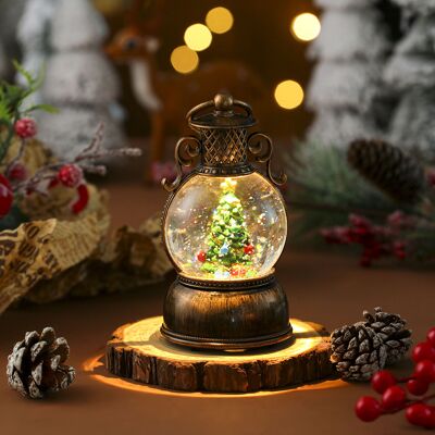 SIENTICE Decorazione Natalizia Con Albero Di Natale In Resina Luminosa Usb Con Musica, Decorazione Natalizia, Lanterna Dorata Portatile Con Pennello Riempita D'Acqua SIENTICE Decorazione Natalizia Con Albero Di Natale In Resina Luminosa Usb Con Musica, Decorazione Natalizia, Lanterna Dorata Portatile Con Pennello Riempita D'Acqua