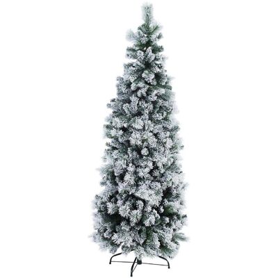 BIZZOTTO - Albero Di Natale Innevato 'praga' Slim In Pvc Di Altissima Qualità + Flock -210 Cm BIZZOTTO - Albero Di Natale Innevato 'praga' Slim In Pvc Di Altissima Qualità + Flock -210 Cm