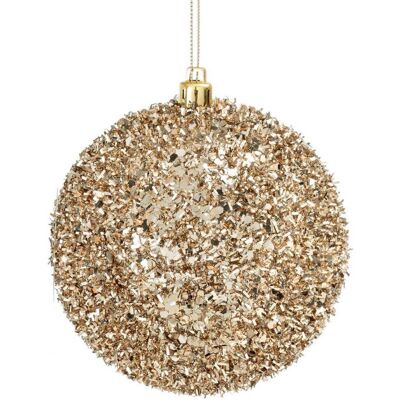 BIZZOTTO Palline Per Albero Di Natale In Vetro Champagne Oro Con Pendaglio Tinta Unita -4 Pezzi Da Ø 10 Cm BIZZOTTO Palline Per Albero Di Natale In Vetro Champagne Oro Con Pendaglio Tinta Unita -4 Pezzi Da Ø 10 Cm