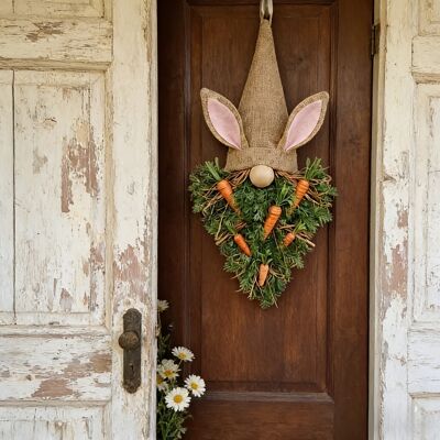 AULEDIO Ghirlanda Pasqua Con Coniglio – Decorazione Porta Primavera Casa Camino AULEDIO Ghirlanda Pasqua Con Coniglio – Decorazione Porta Primavera Casa Camino