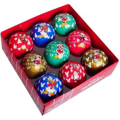 Disney Decorazione Scatola Palline Natalizie Mickey Assortite 9 Pezzi Disney Decorazione Scatola Palline Natalizie Mickey Assortite 9 Pezzi