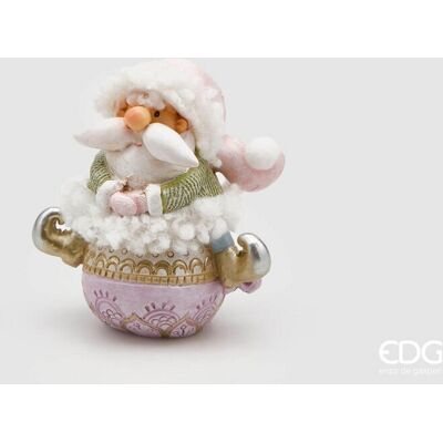 EDG Enzo De Gasperi Babbo Natale Decoro H 11 Cm Green Pink EDG Enzo De Gasperi Babbo Natale Decoro H 11 Cm Green Pink