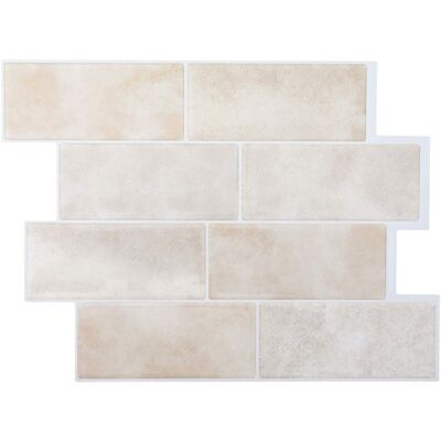 VIDAXL Piastrella Subway 50 Pz Marmo Beige 29 X 21 Cm VIDAXL Piastrella Subway 50 Pz Marmo Beige 29 X 21 Cm