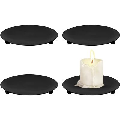 Neptune Set Di 4 Portacandele In Metallo, Candelabri Retrò Da 10 Cm/3,9 Pollici, Lampadario In Ferro Vintage, Rotondo, Per Famiglia, Matrimonio, Festa, Cena Di Compleanno, Natale (nero) Neptune Set Di 4 Portacandele In Metallo, Candelabri Retrò Da 10 Cm/3,9 Pollici, Lampadario In Ferro Vintage, Rotondo, Per Famiglia, Matrimonio, Festa, Cena Di Compleanno, Natale (nero)
